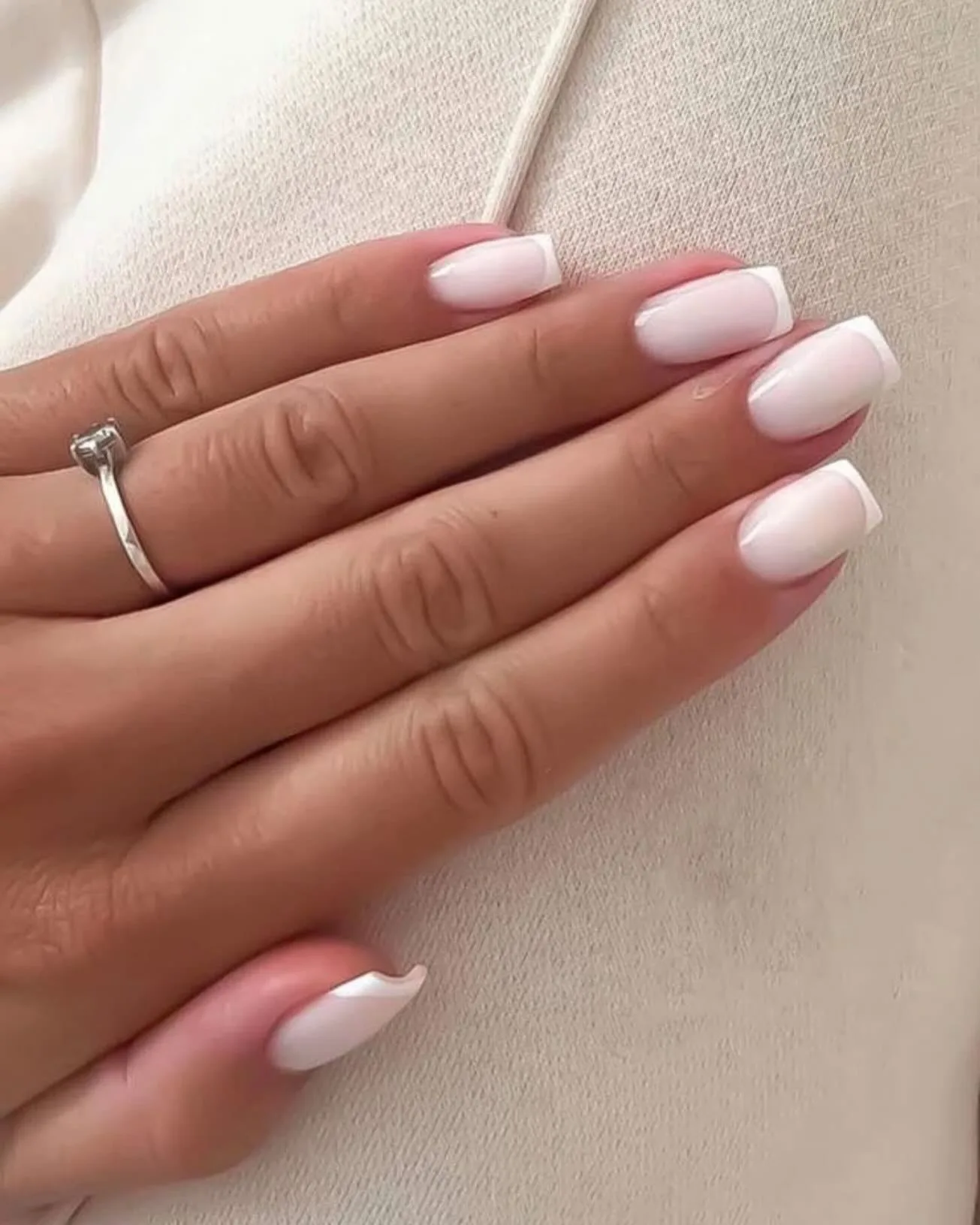 French manicure nails with gold french nails, hot pink nails, chrome french manicure, summer.