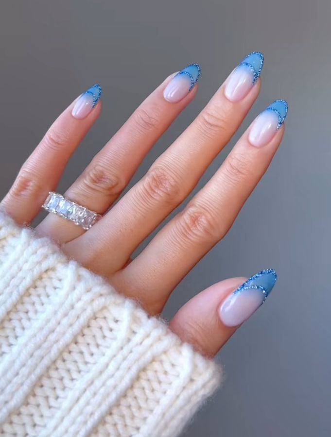 French nails square with gold french tip nails, red nail inspo, short tip acrylic, double.