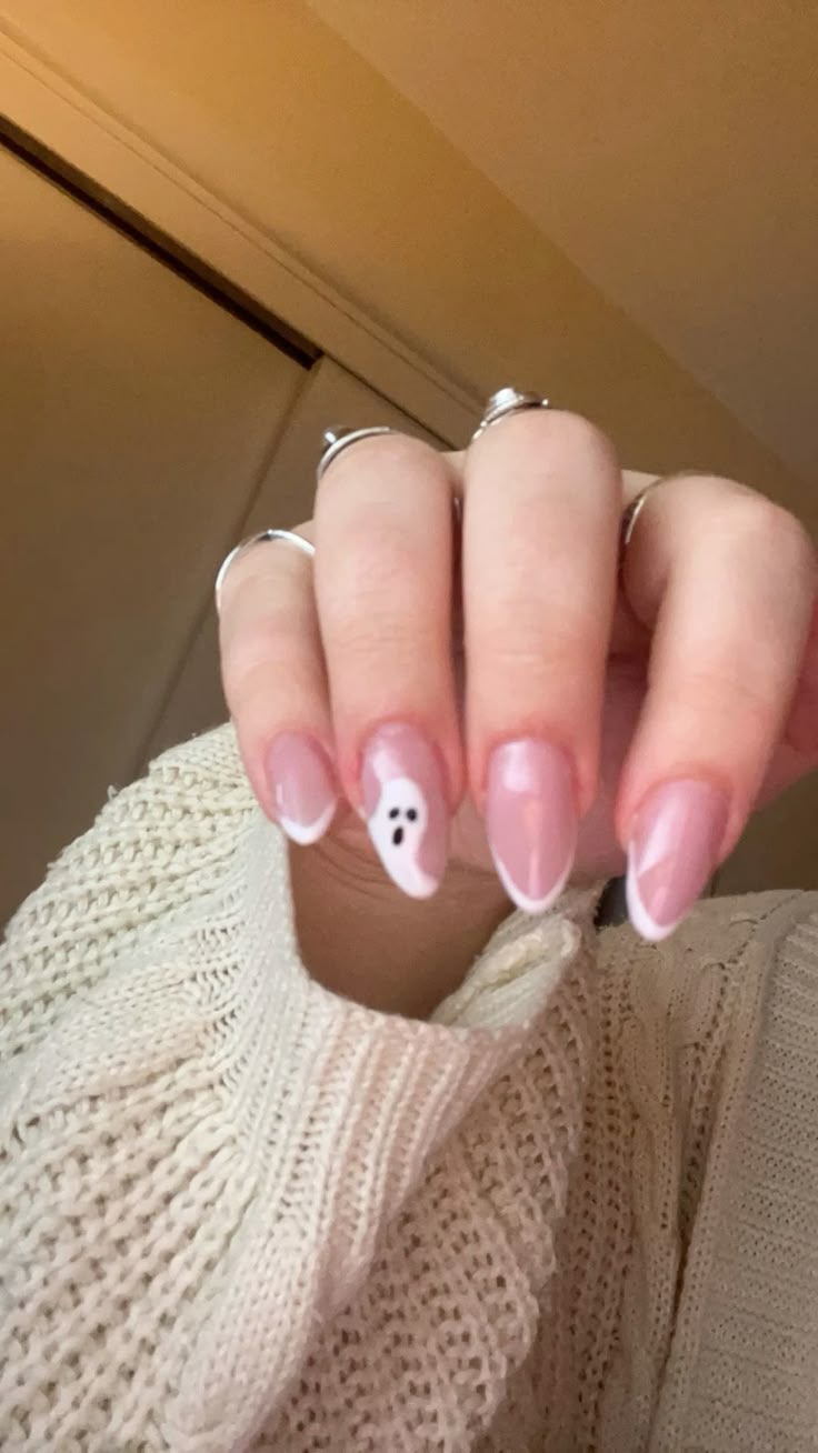 Girly halloween nails with cute easy halloween nails, black october nails, disney, short acrylic.