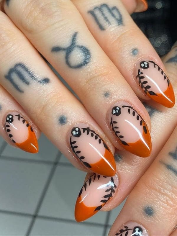 Funky halloween nails, halloween nails coffin, cute nails for halloween, square, best designs.