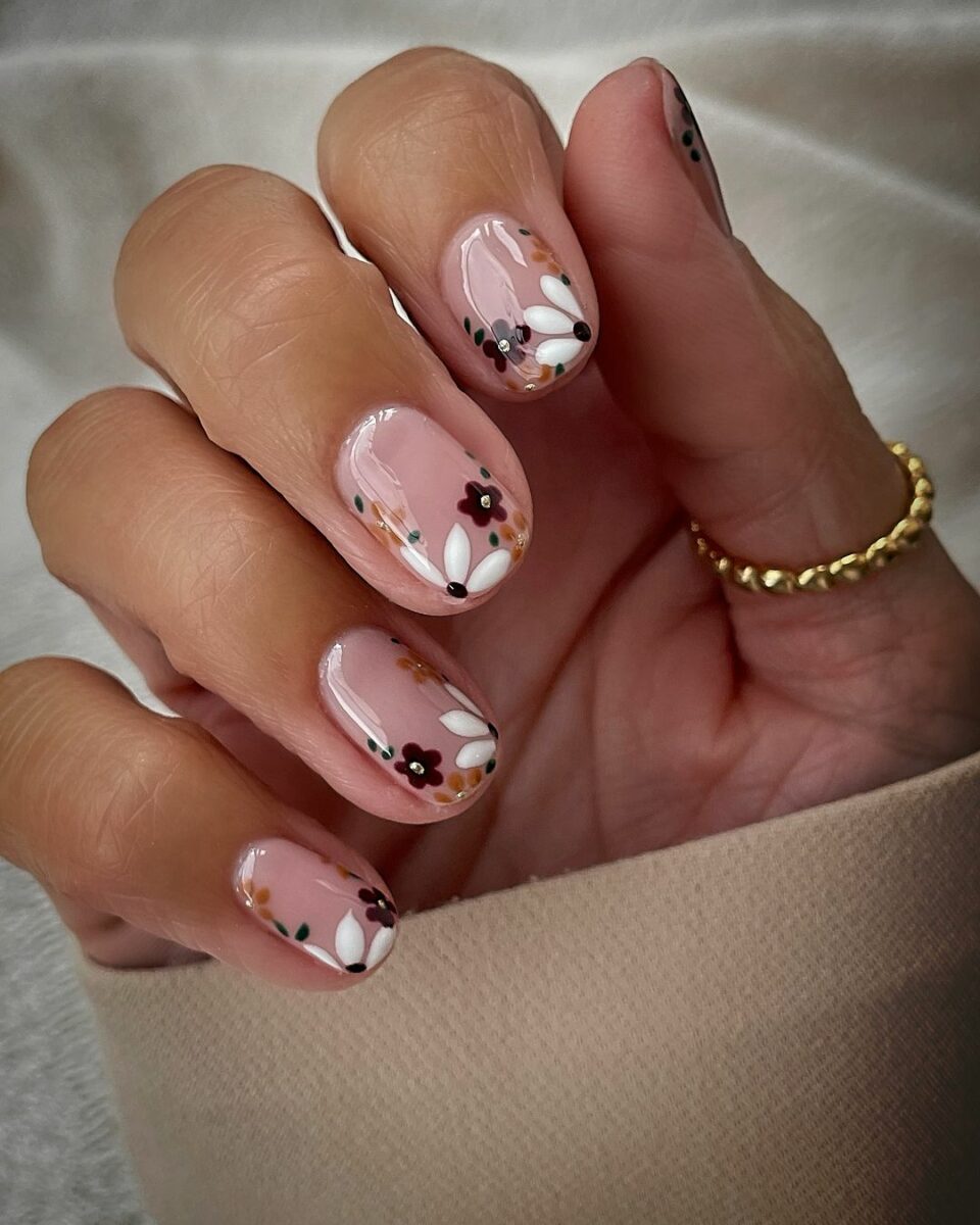 November nails designs fall featuring fall nail inspiration and november nails simple in short shapes