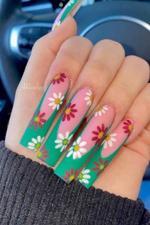 Simple november nails featuring pink nails and autumn nails french tips
