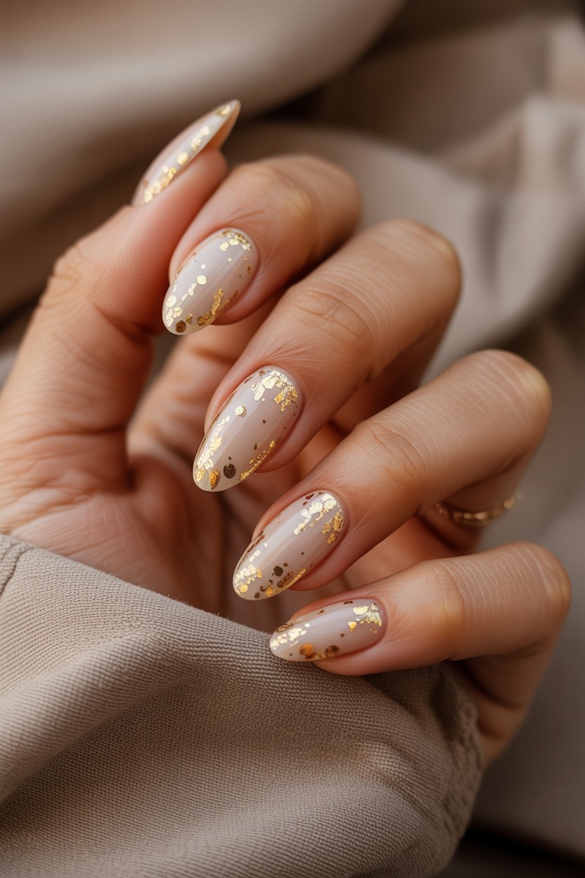 November gel nails inspired by nail inspo in a square shape