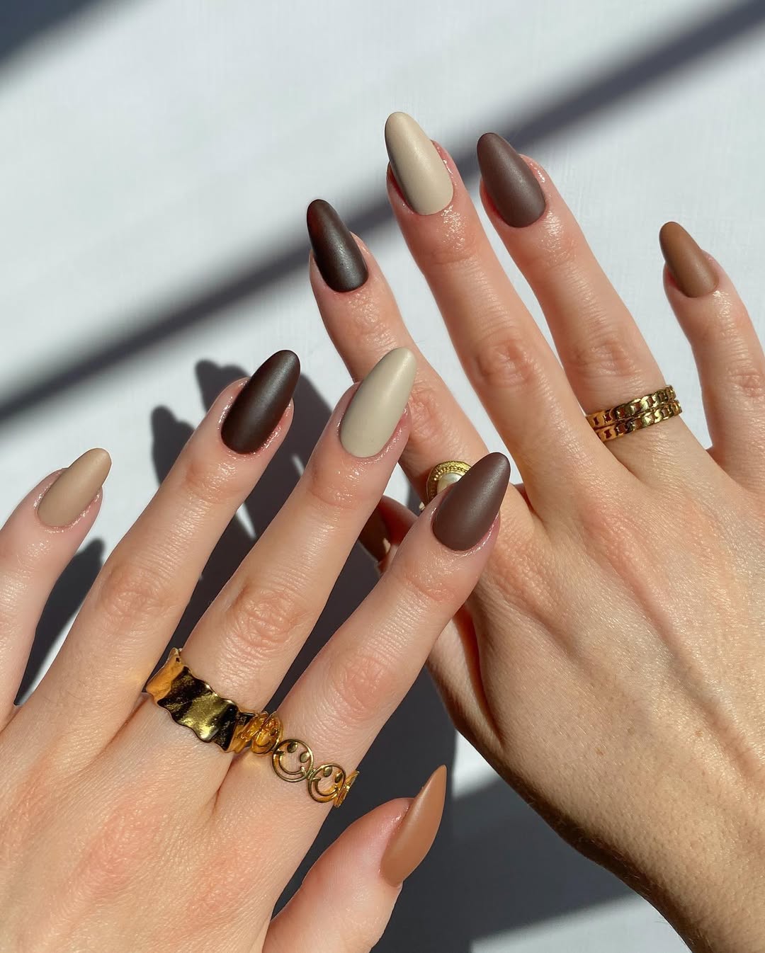 Birthday nails with fall nail ideas almond shape in fall gel