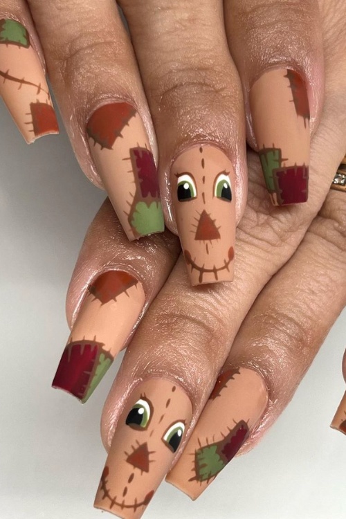Classy autumn nails with fall nails ideas autumn almond in french style