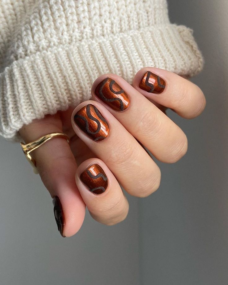 nails halloween october, october nail art, subtle fall nails
