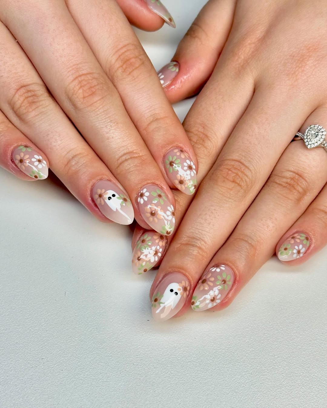 october nails short, nails acrylic, autumn