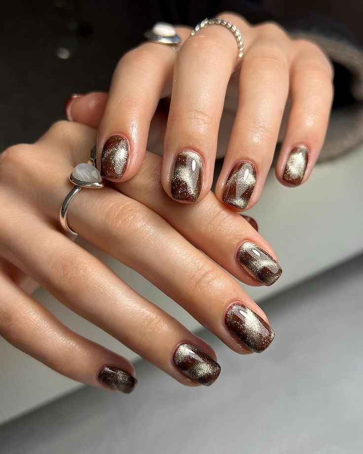 halloween nail ideas, classy chrome nails, pink