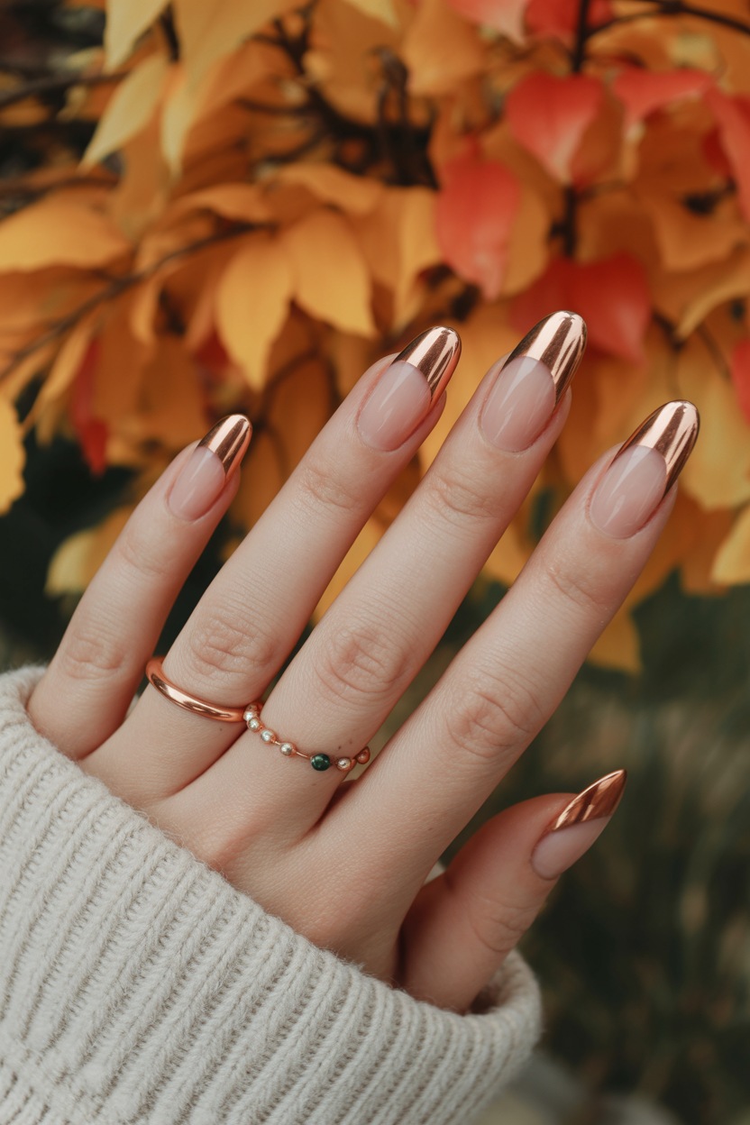 early autumn nails, burgundy gel nails