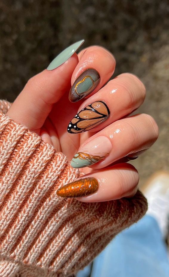 nail designs september, artistic layers