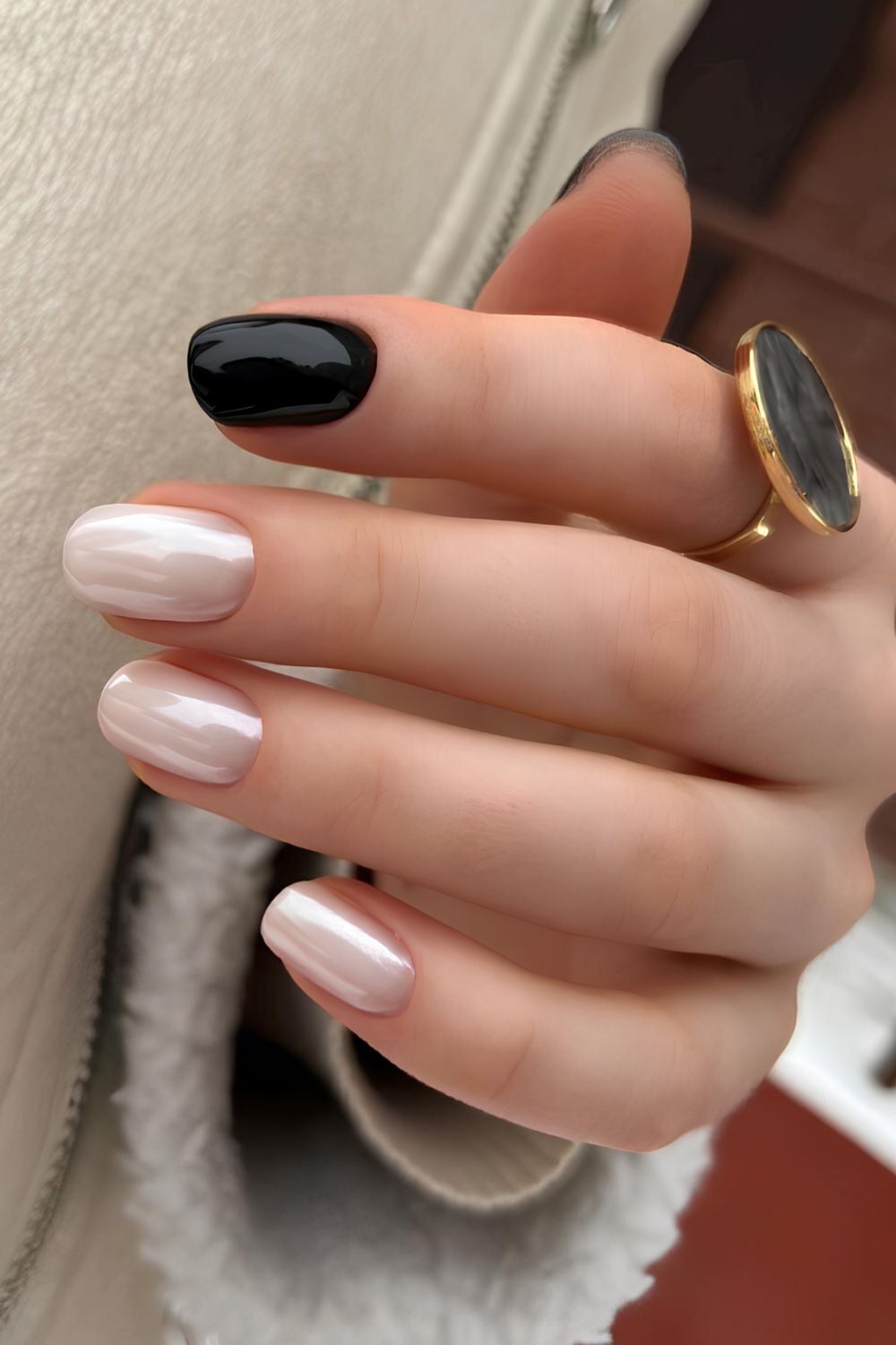 ombre nail art designs classy, black and white ombre