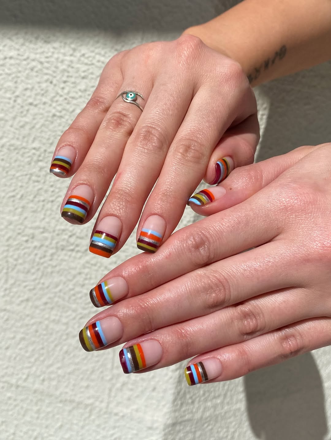 Nails for september, autumn pedicure toe nails, transition nails summer to fall