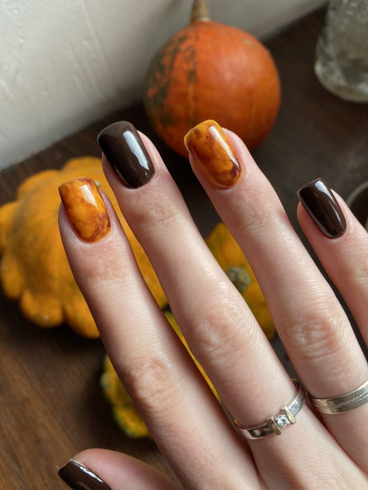 September nails square, fun fall nail designs, for fall