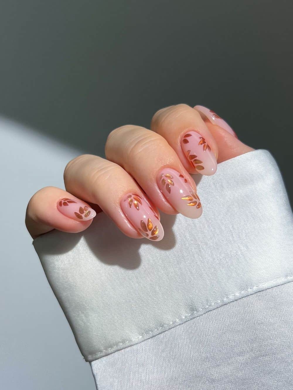 pink thanksgiving nails, fall french tips square, fall, rosy pink.