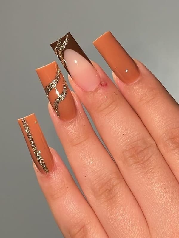 december nails, apple nails design, pink, charming apple.
