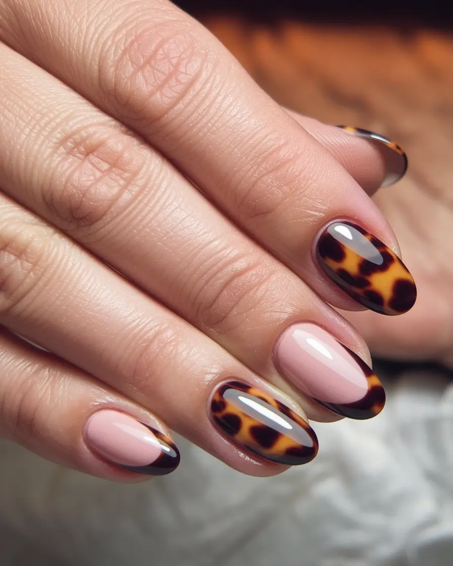 Polka dot nails, orange almond nails designs