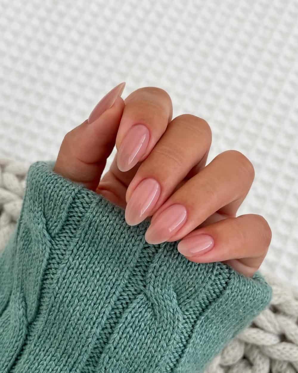 almond french tip nails with blue almond nails design featuring pink nail designs and red french tip nails for a spring 2026 shape.
