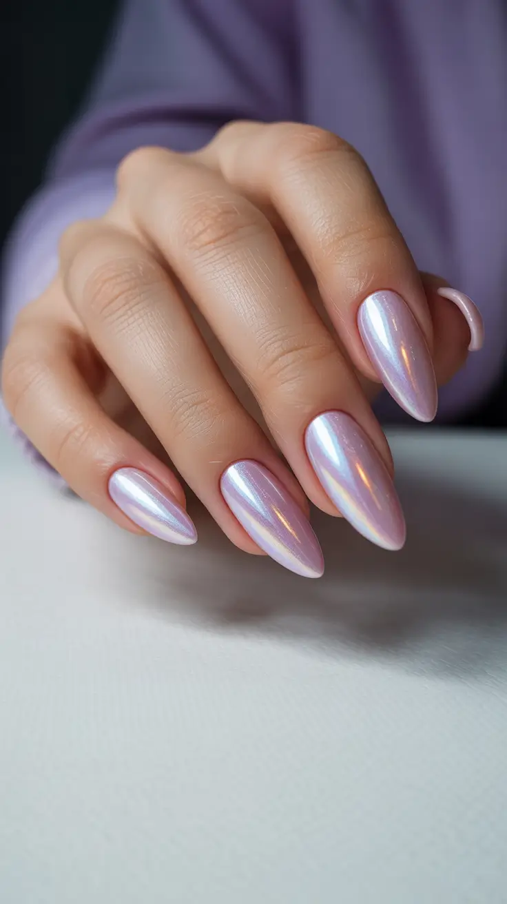 summer nails 2026 almond with purple almond nails, featuring almond nail art and dark almond nails for november and autumn styles.