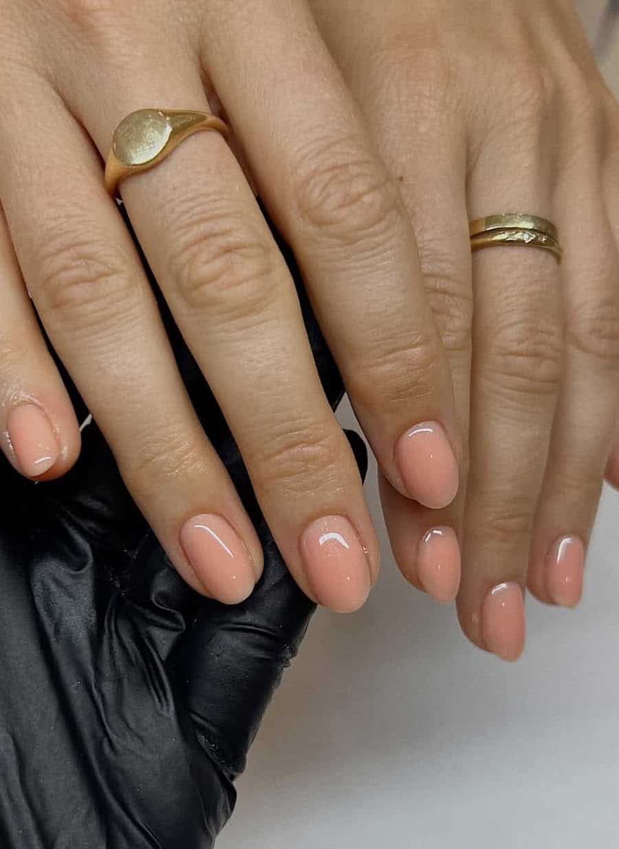milky pink almond nails with almond french tip nails with design in tropical nails and long red chrome.