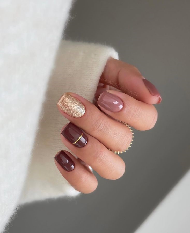 Autumn pedicure toe nails featuring pretty fall nails autumn, short nail designs, pink nails, ombre, fall gel 2026 short