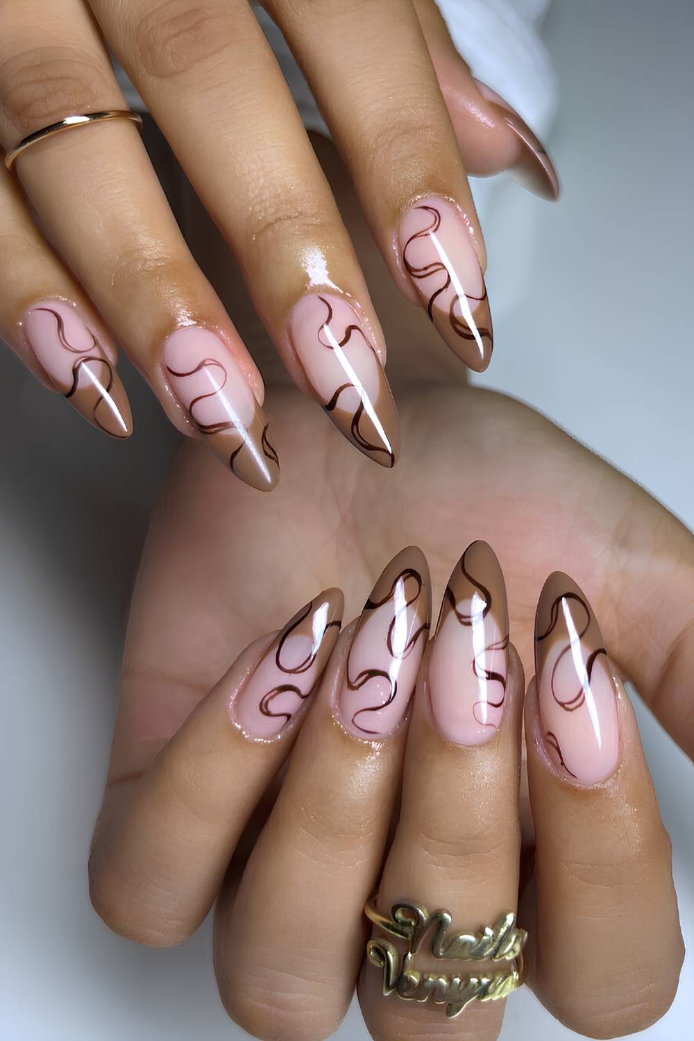 Green autumn nails with autumn nails almond shape, short autumn nail designs, fall 3d nail designs, red wine