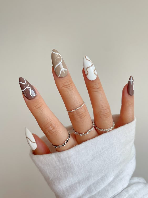 Autumn leaves nails with simple autumn nails, french tip nails with design for fall, pedicure toe, ideas