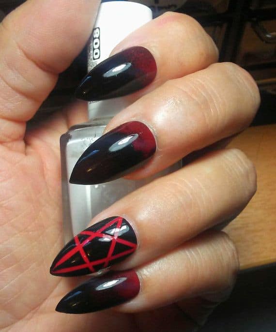 Celestial black nails with glitter, black and yellow nails, celestial nails, green grunge nails, aesthetic.