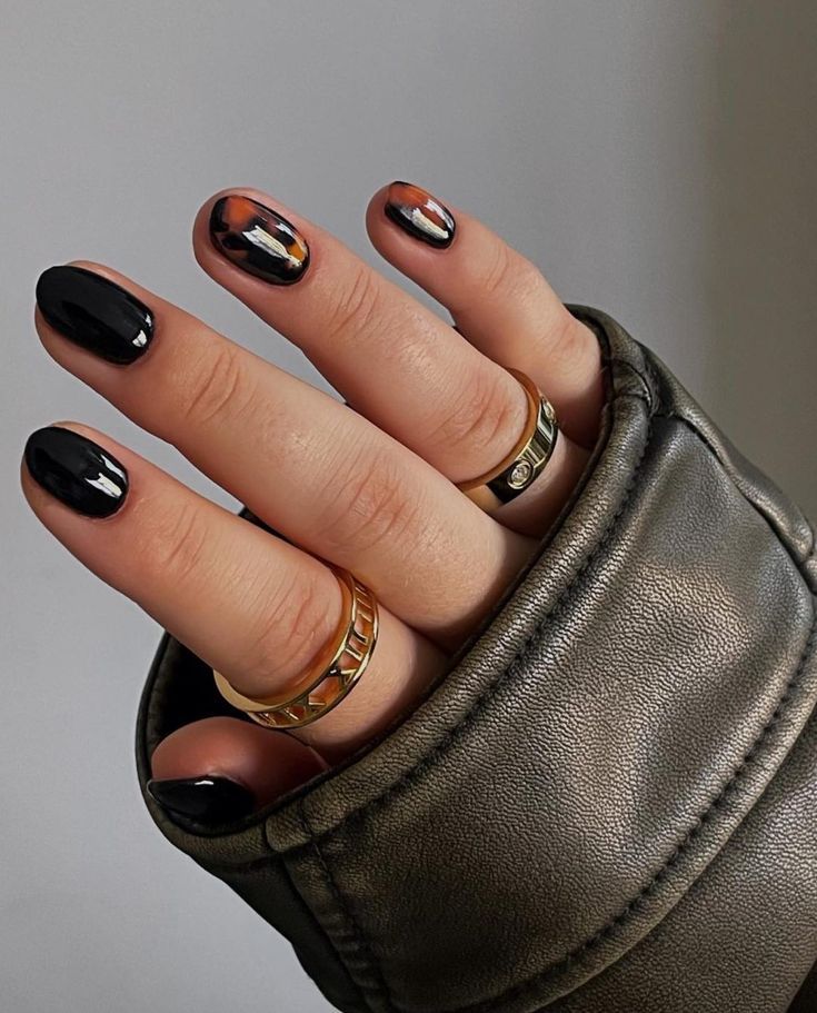 Charming black birthday nails, dark feminine nails, cute halloween nails, christmas, summer women.