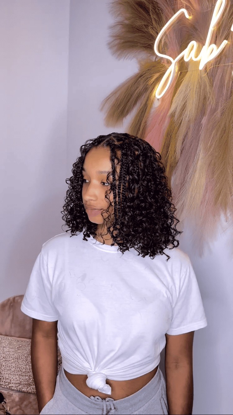 boho braids natural hair, honey brown boho braids, blonde french curl braids, bohemian braids natural hair, black