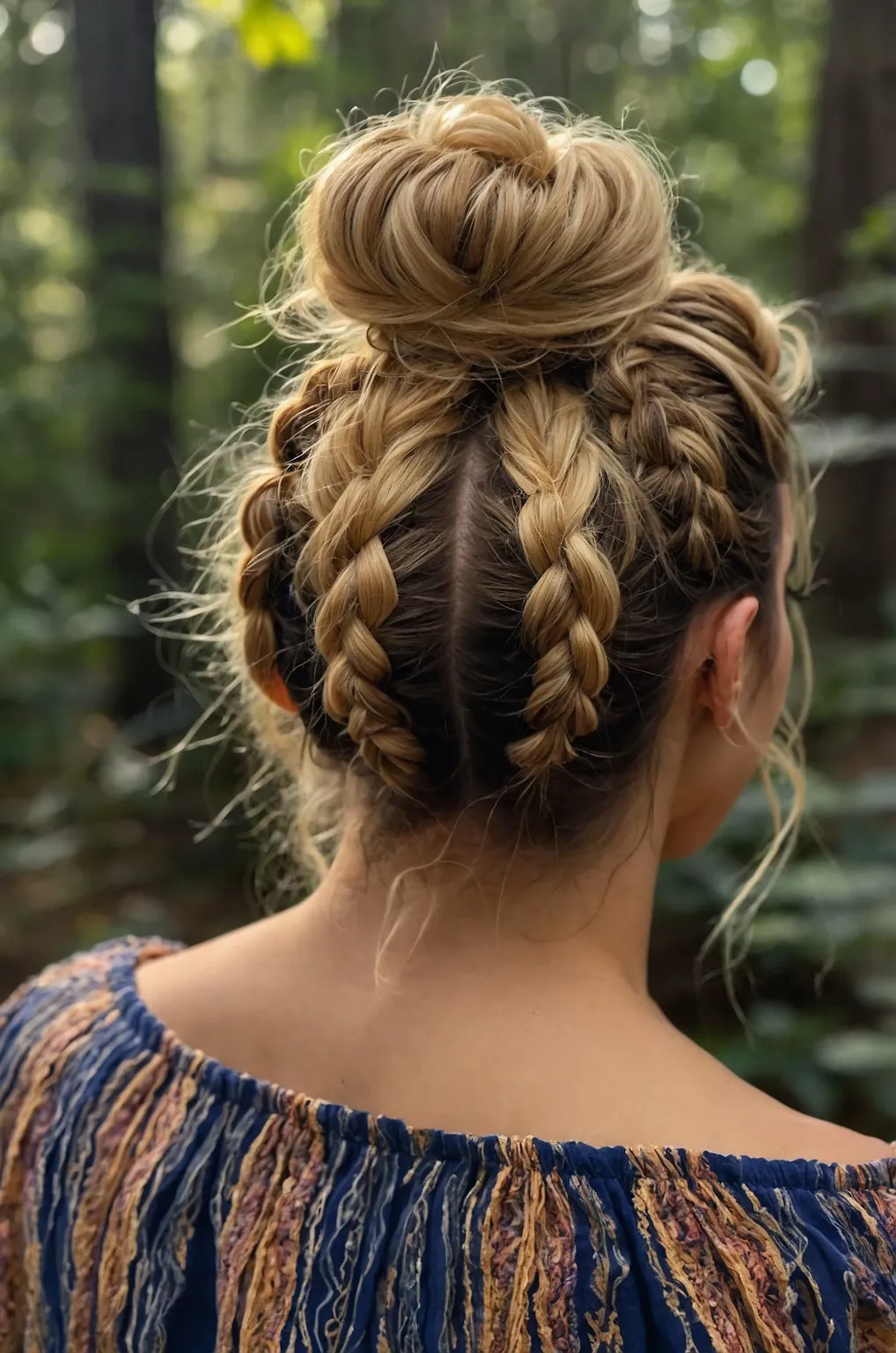 natural boho braids, mermaid braids, long bohemian knotless braids, knotless with color, peekaboo