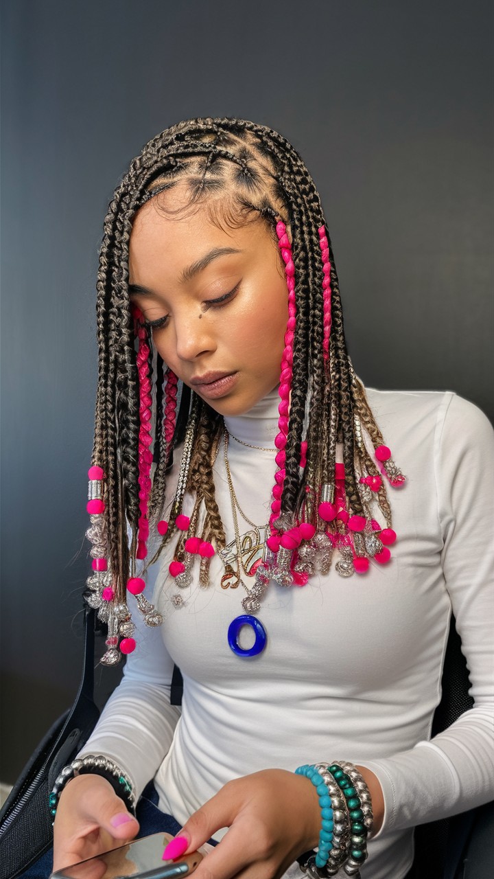 Natural braided hairstyles, boho braided hairstyles, two braids hairstyle, half up half down hairstyles with braids, for teens, little black girls
