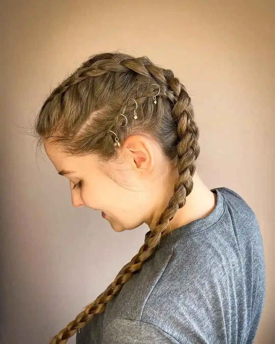 Braided bun hairstyles, easy braided hairstyles for kids, french braid hairstyles, hair styles for school braids, new, red