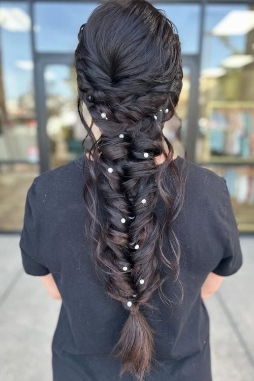 Half up half down braided hairstyles, fast braided hairstyles, kiddie braids, brazilian wool hairstyles, half up, ponytail for black women