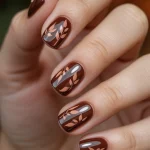 brown fall nails inspiration look 1