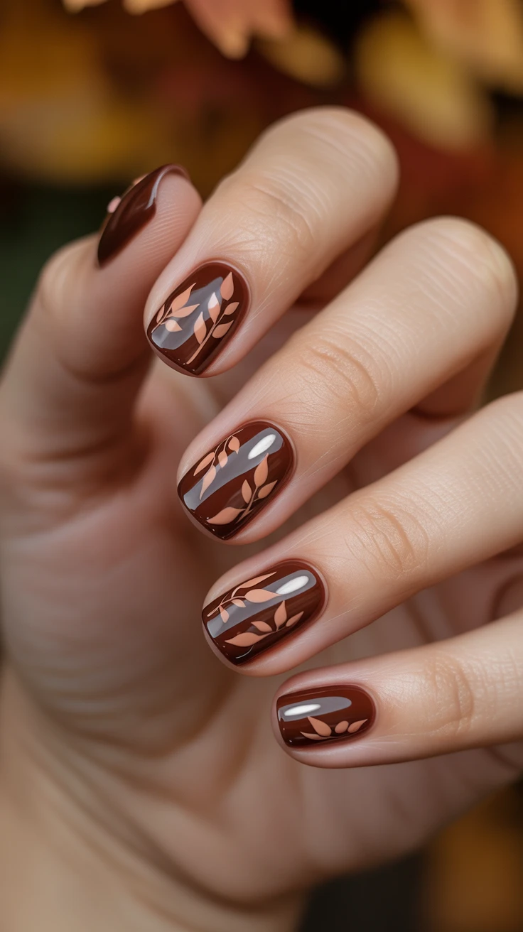 brown fall nails inspiration look 1