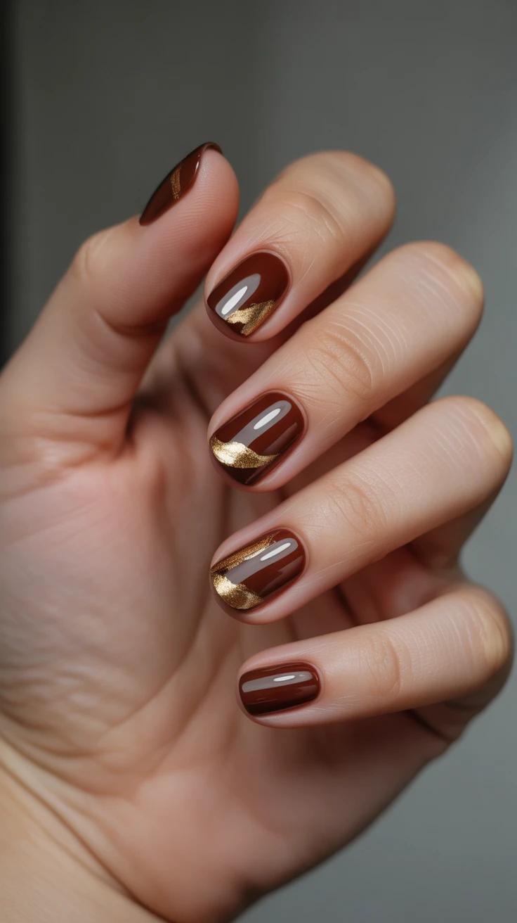 simple fall nails with witchy halloween nails