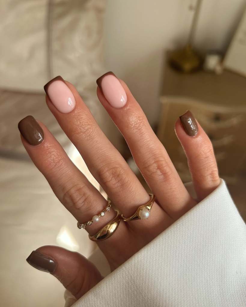 fall birthday nails with square nails ideas