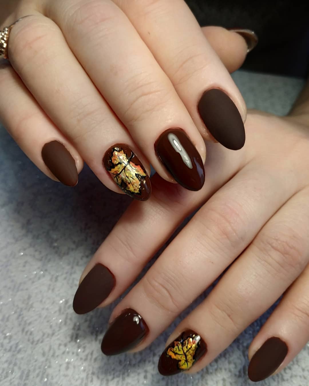 fall square nails with designs