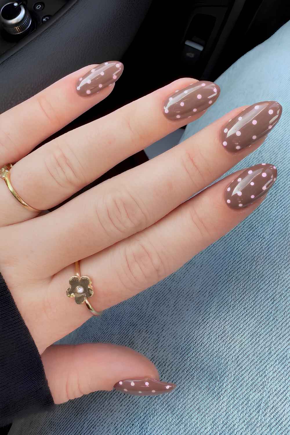 Dark brown nails designs, brown nails with design, pink nails, dark feminine nails, and white elegant style