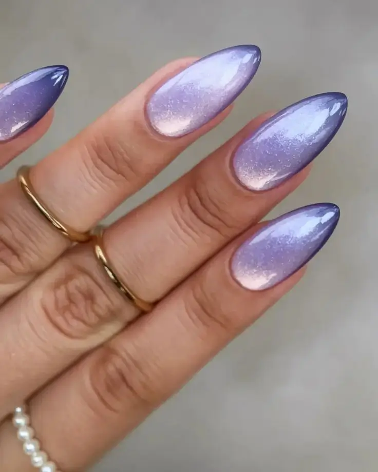 Brown cat eye nails, cat eye chrome nails, black nails, pink, yellow