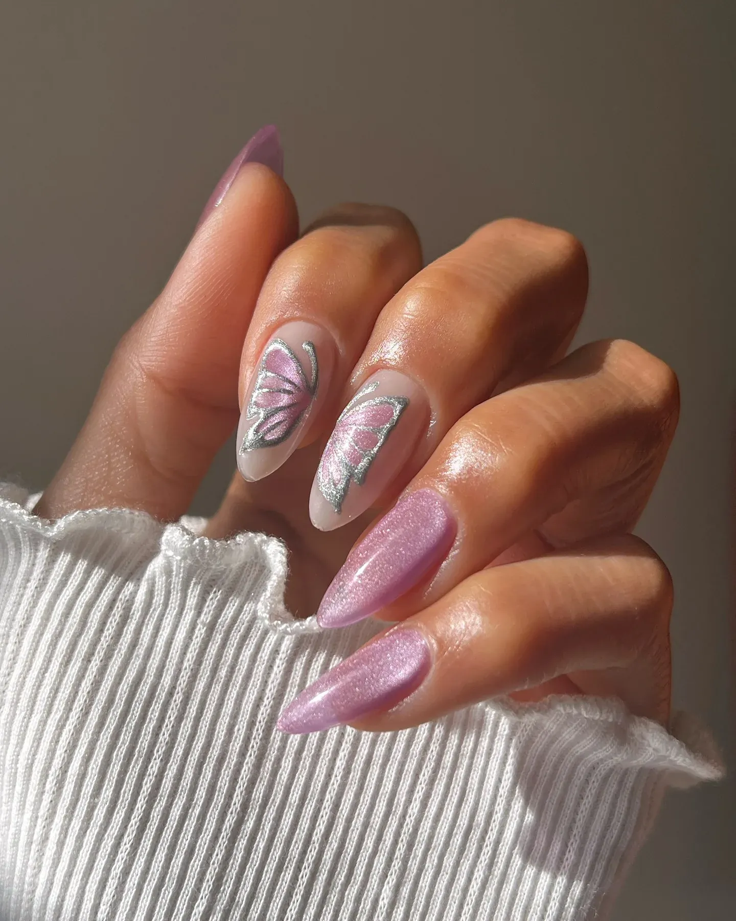 French cat eye nails, summer cat eye nails, green nails ideas, dark red, summer
