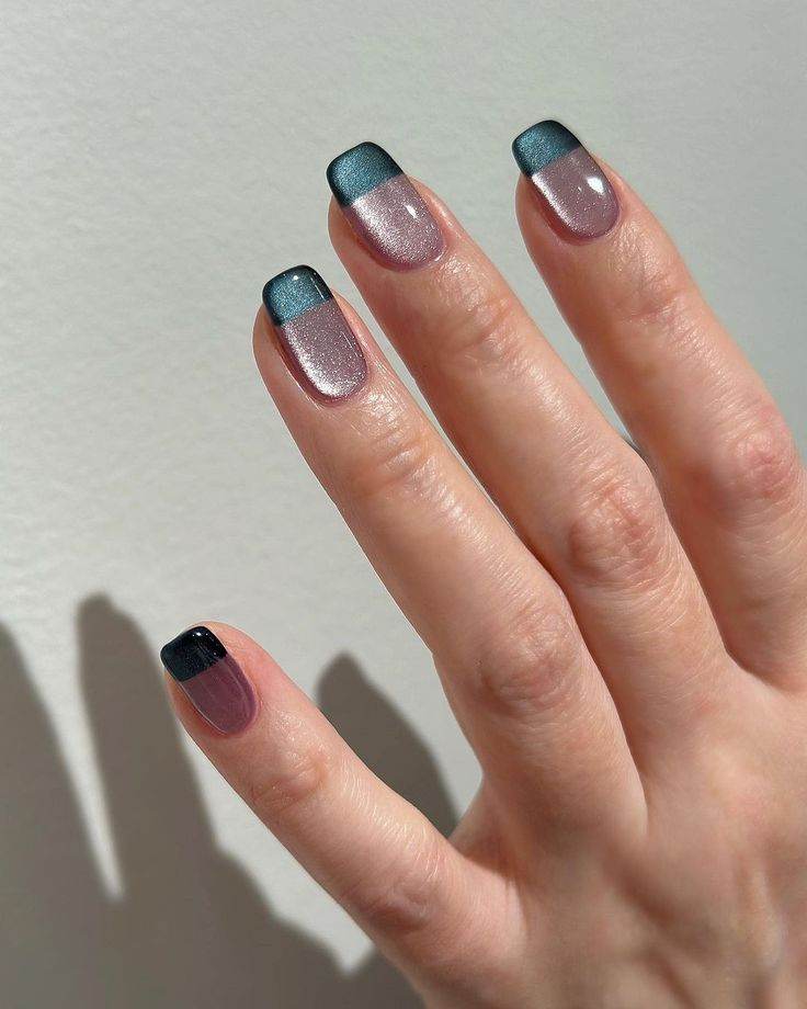Beige cat eye nails, nails 2026 trends, black cat eye nail ideas, emerald green, magnetic