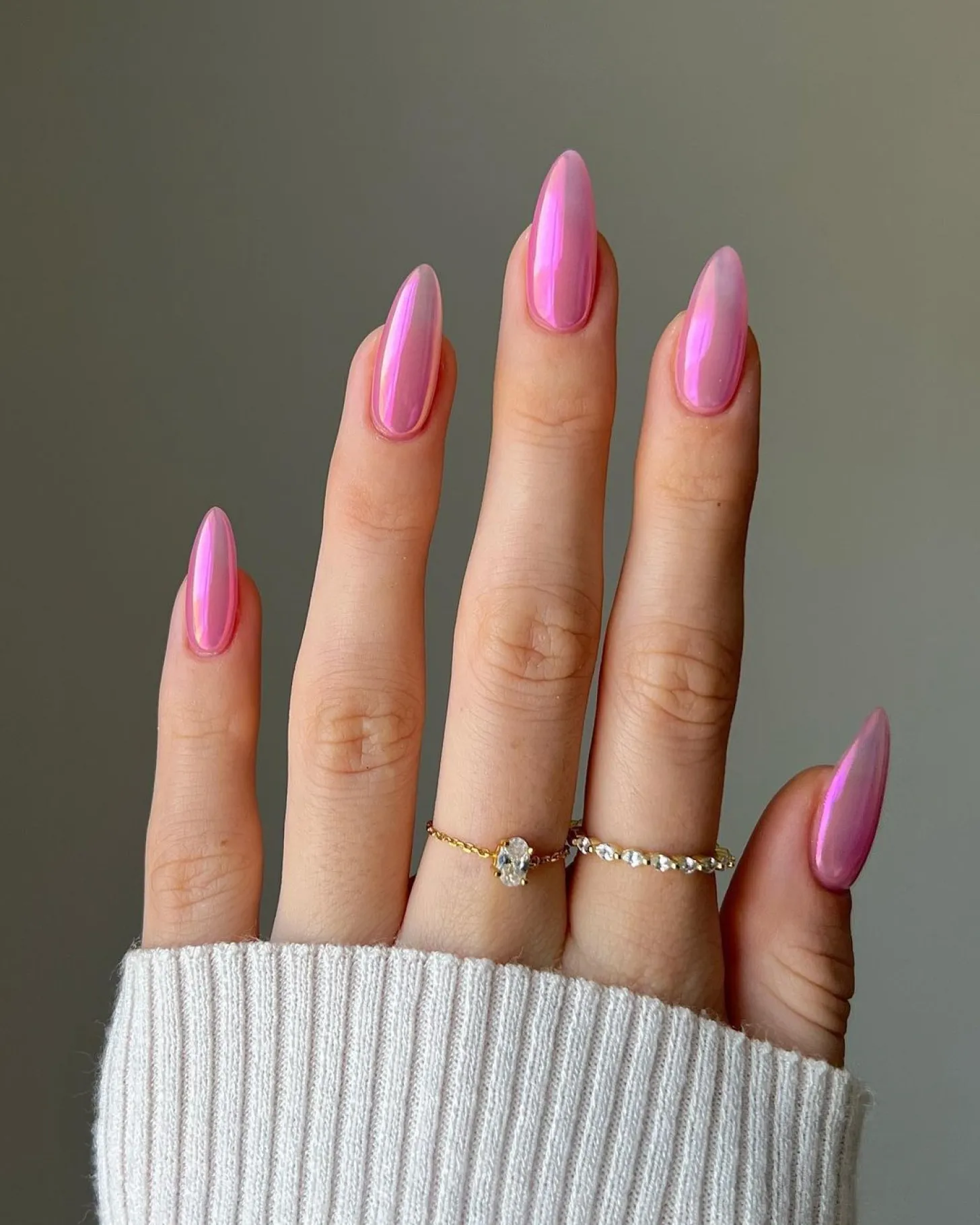 ombre chrome nails, beige chrome nails, cherry red nails, lemon chrome nails, lavender