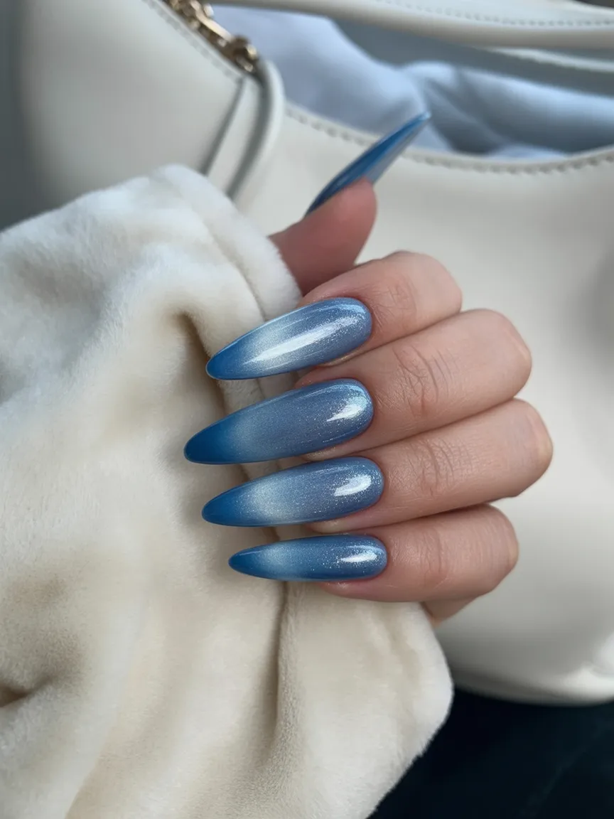 orange chrome nails, nude chrome nails almond, dark feminine nails, yellow, pearl french tip