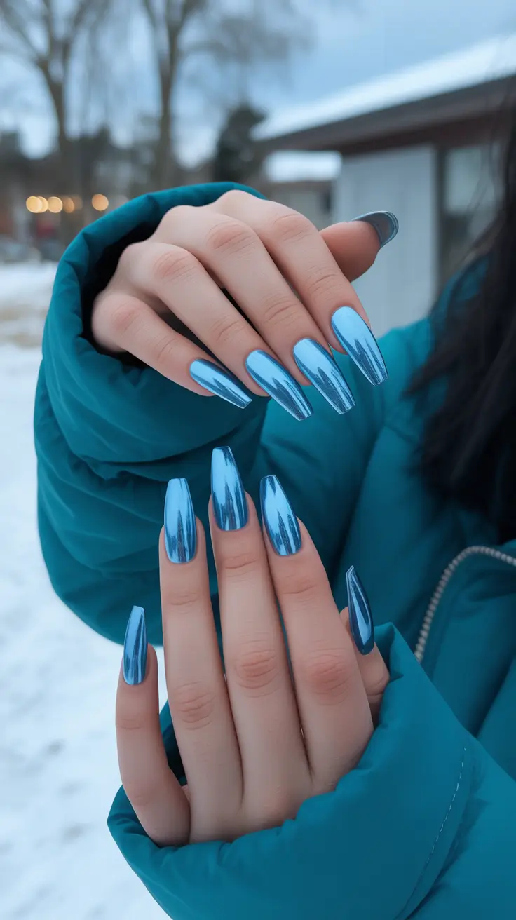 chrome almond nails, wine chrome nails, gold nail art, summer, with