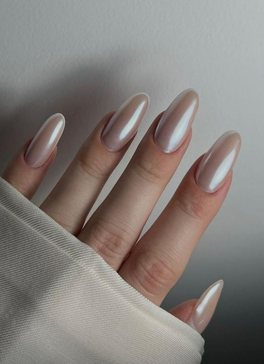 baby pink chrome nails, peach chrome nails, gold nails ideas, orange, teal