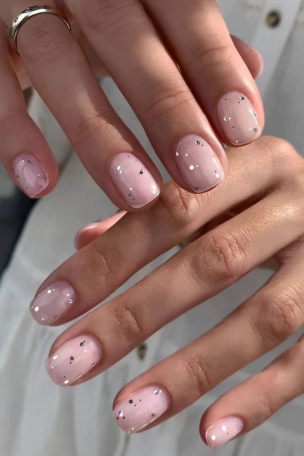 Simple spring nails classy, classy holiday nails christmas, almond french tip nails, dark feminine nails, baddie.