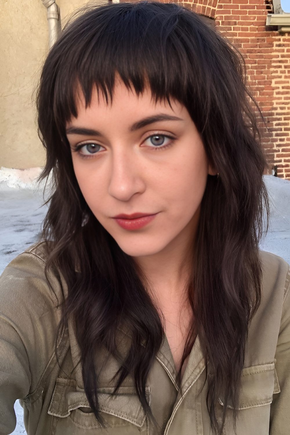 long hair with curtain bangs, wispy bangs with curtain bangs, mid length haircut, face framing layers, long hair layers, on curly hair