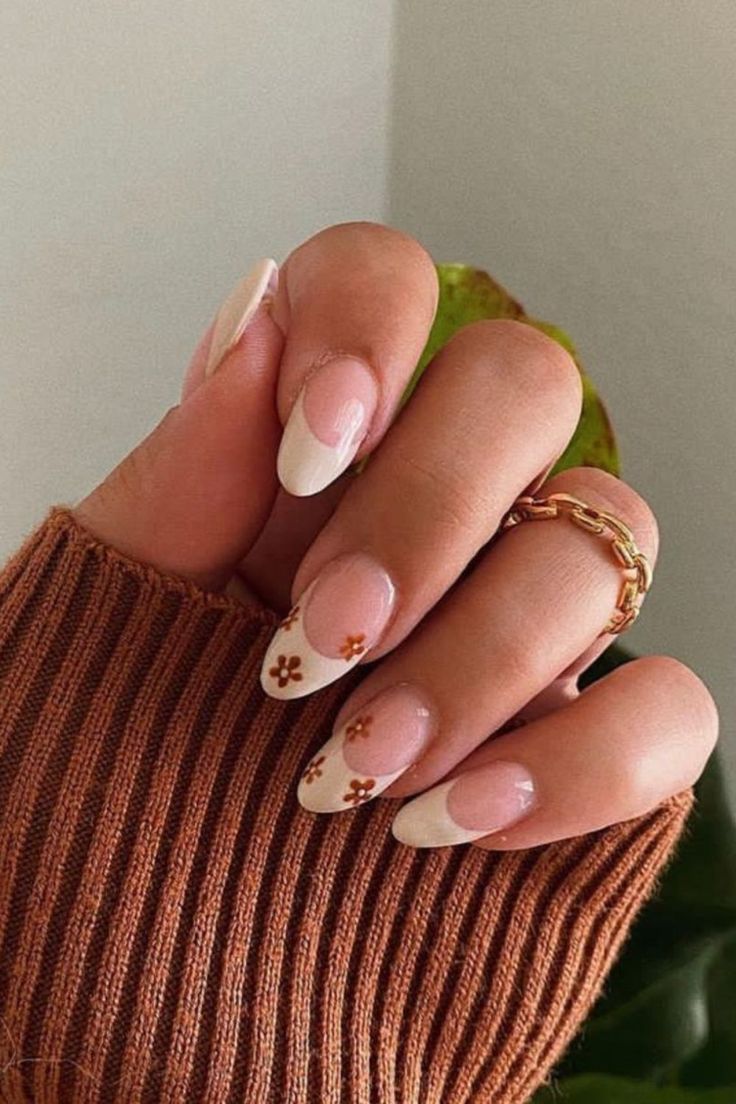 Fall nails ideas autumn almond with fun fall nails in soft hues.
