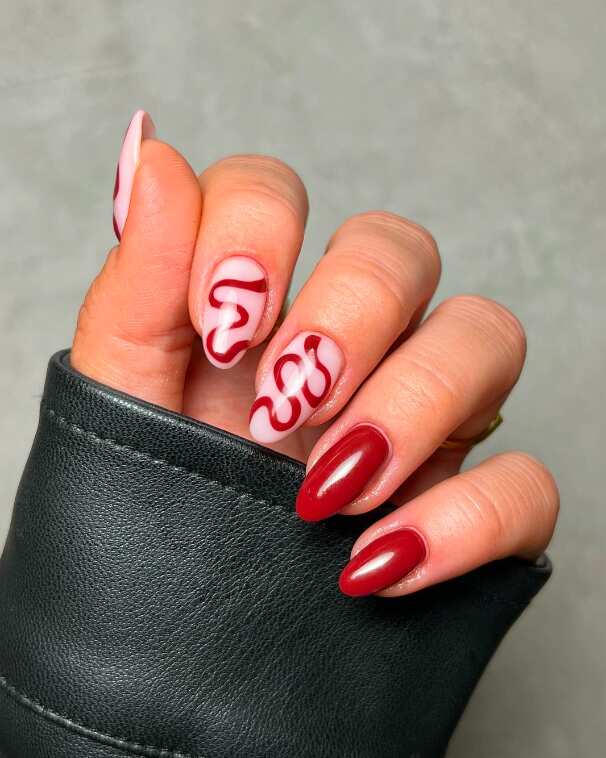 Short almond nails designs fall with fall nail inspo square.